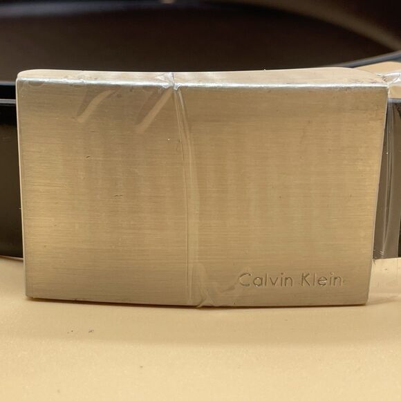 Calvin Klein CK Reversible Dress Belt Men's 40-42 Black & Brown - Picture 8 of 14